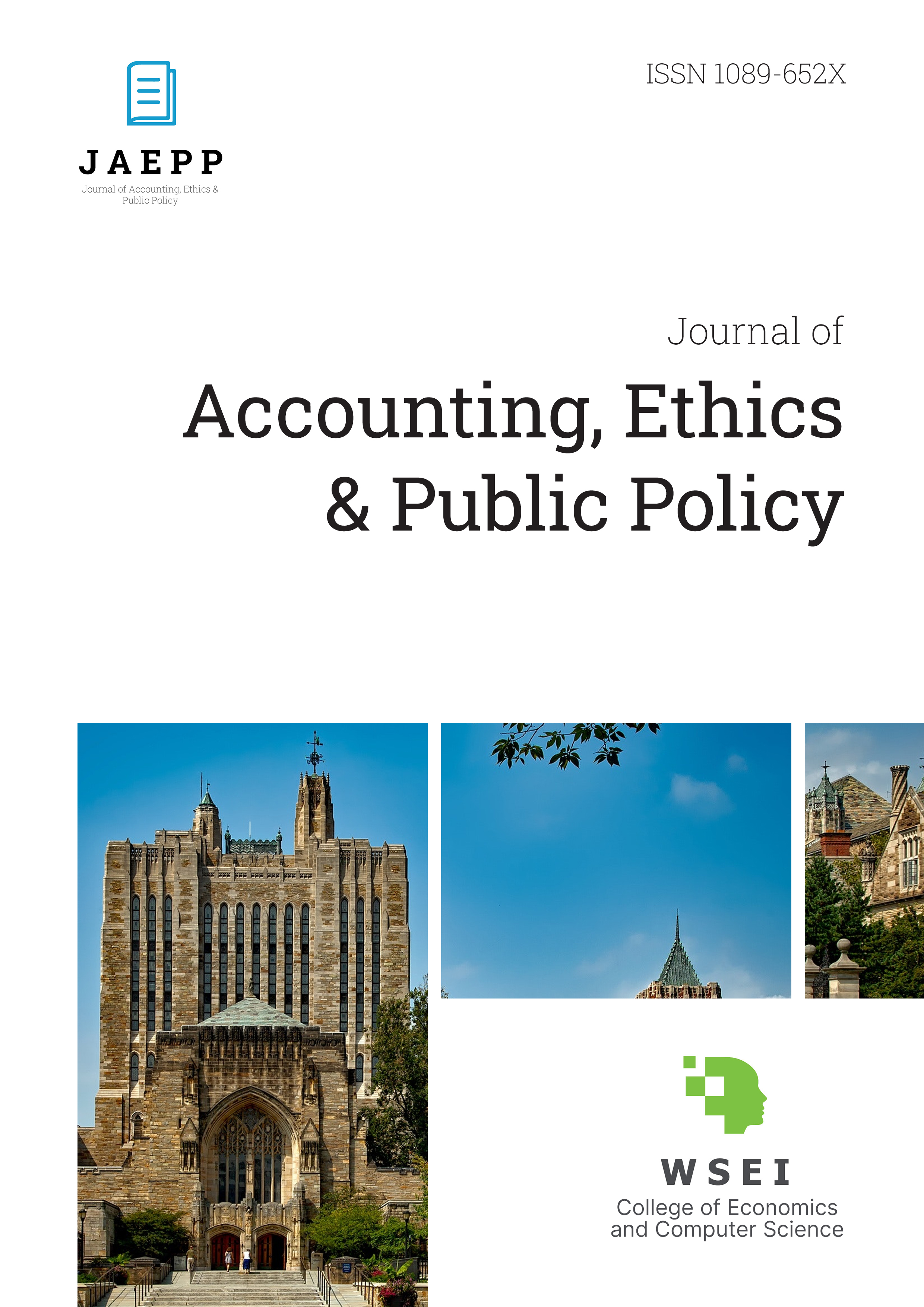 					View Vol. 3 No. 1 (2003): Journal of Accounting, Ethics & Public Policy, JAEPP
				